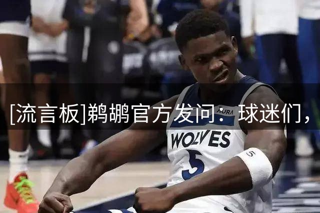 [流言板]鹈鹕官方发问：球迷们，你觉得鹈鹕队内谁的控运最好？
